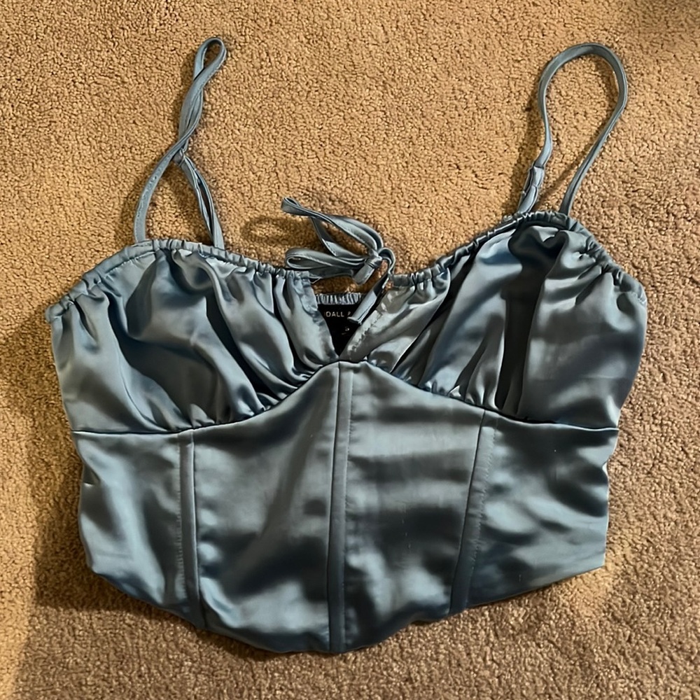 Silt blue corset tank top